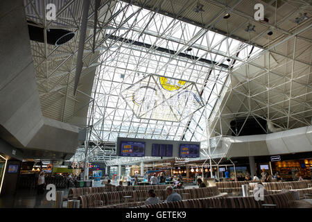 Aérogare de départ, l'aéroport international de Keflavik, Islande Banque D'Images