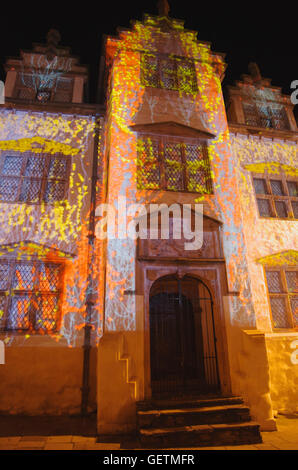 Laser de Conwy et lumière au nord du Pays de Galles Banque D'Images