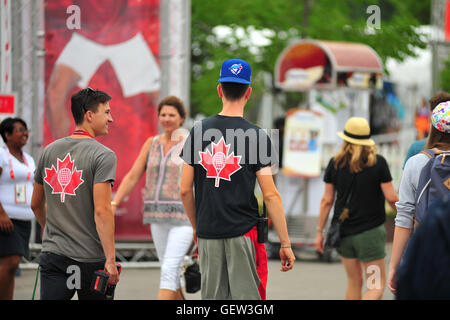 Les amateurs de tennis à la Coupe Rogers 2016 tenue à la Toronto Centre d'Aviva au Canada. Banque D'Images