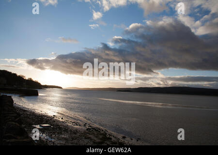 La rivière Kent, Arnside, regard vers Grange Over Sands, Cumbria, Angleterre Banque D'Images