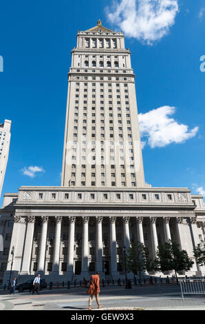 Notre hôtel United States Courthouse bâtiment à Foley Square, New York, conçu par Cass Gilbert en style néo-classique. Banque D'Images