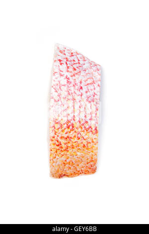 Filet de poisson Vivaneau rouge brut isolé sur un fond blanc studio. Banque D'Images