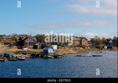 Géographie / voyages, Russie, Îles Solovetsky, Solovetsky, village sur le bord de la mer Blanche, Banque D'Images