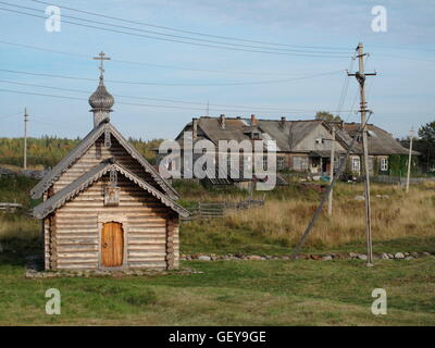 Géographie / voyages, Russie, Îles Solovetsky, chapelle, ancien bloc d'appartements, Banque D'Images