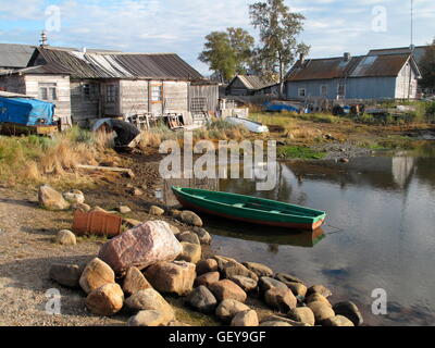 Géographie / voyages, Russie, Îles Solovetsky, Solovetsky, village sur le bord de la mer Blanche, Banque D'Images