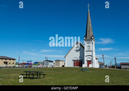 La péninsule Seward, Alaska, Nome, Enclume City Square. La vieille ville historique de Saint Joseph Hall, c. 1901. Banque D'Images