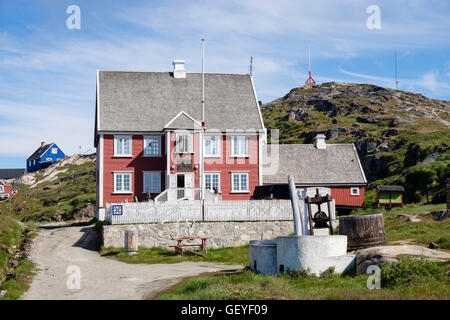 Knud Rasmussen's 1879 - 1979 (anthropologue et explorateur polaire) de naissance. Jakobshavn Ilulissat (), Qaasuitsup, ouest du Groenland Banque D'Images