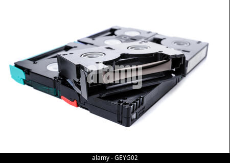 Closeup détail de cassette vidéo MiniDV Banque D'Images