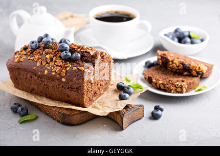 Blé entier pain rapide au chocolat Banque D'Images