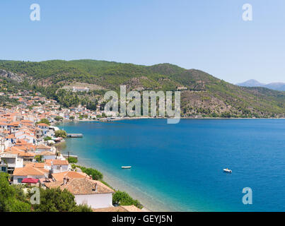 Village de Limni à l'Eubée, en Grèce. Vue panoramique. Banque D'Images