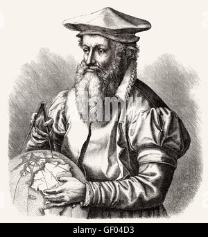 Gerardus Mercator ou Gerard de Kremer, 1512-1594, d'un cartographe, géographe, philosophe et théologien Banque D'Images