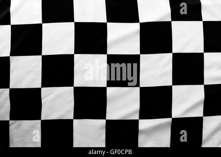 Drapeau à damier noir et blanc Banque D'Images