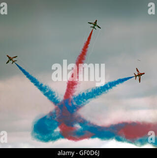 Les flèches rouges aerobatic team effectuer à l'air de l'Irlande 2016 Bray Banque D'Images