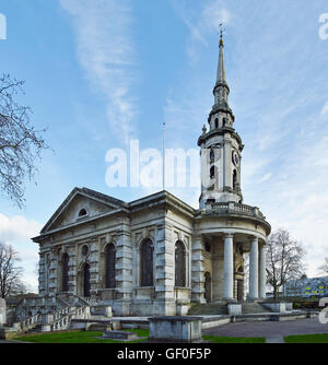 St Paul Deptford London, l'extérieur du nord-ouest ; par Thomas Archer entre 1712 et 1730 Banque D'Images