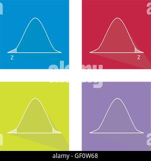 Les tableaux et graphiques, Illustration Collection de courbe en cloche de Gauss ou courbe de distribution normale standard. Illustration de Vecteur