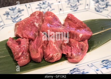 Fraîcheur filet japonais yakiniku barbecue viande wagyu Banque D'Images