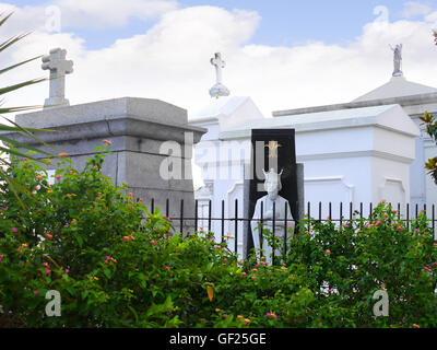 Cimetière St Louis # 1, l'un des au-dessus du sol dans des cimetières de la Nouvelle-Orléans en Louisiane USA Banque D'Images