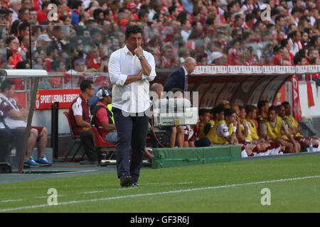 Lisbonne, Portugal. 27 juillet, 2016. L'entraîneur-chef du SL Benfica Rui Vitoria Crédit : Alexandre Sousa/Alamy Live News Banque D'Images