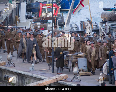 Weymouth, Dorset, UK. 28 juillet, 2016. Tournage de Dunkerque à Weymouth, Dorset Crédit : Frances Underwood/Alamy Live News Banque D'Images