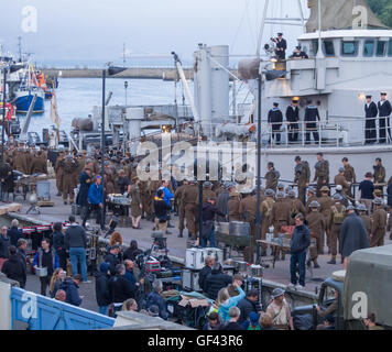 Weymouth, Dorset, UK. 28 juillet, 2016. Tournage de Dunkerque à Weymouth, Dorset Crédit : Frances Underwood/Alamy Live News Banque D'Images