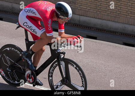 Utrecht, Pays-Bas 4 juillet : l'équipe cycliste professionnelle de cofids en action pendant le prologue(time trial ) du tour de france Banque D'Images