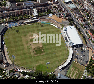 Vue aérienne du terrain, comté de Northamptonshire accueil County Cricket Club, UK Banque D'Images