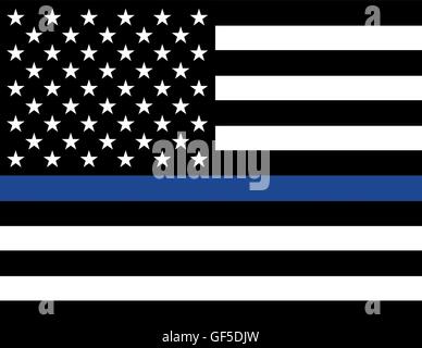 Soutien de l'exécution de la Loi de police Concept du pavillon Illustration de Vecteur