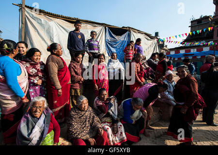 Le Népal, Bhaktapur,folklore Banque D'Images