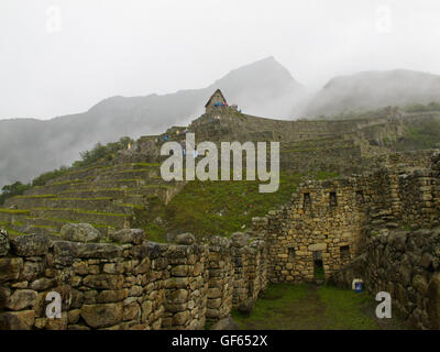 Une partie de Machu Picchu dans la brume Banque D'Images