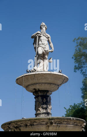 Partie supérieure du Deak Ferenc ter à fontaine Banque D'Images