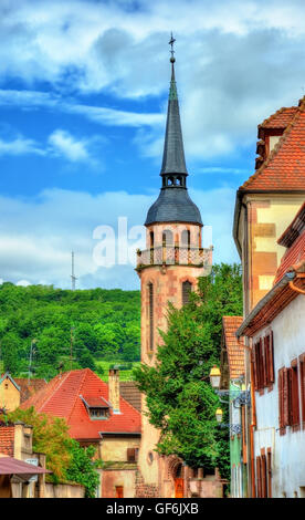 Maisons alsaciennes traditionnelles à Molsheim - France Banque D'Images