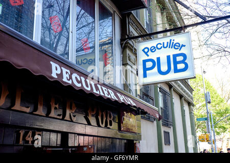 Peculier pub, Greenwich Village, New York, USA Banque D'Images