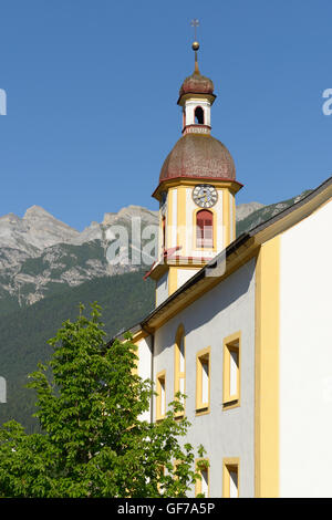 Église Saint-george, construire en 1780, Neustift, Stubaital - vallée de Stubai, dans le Tyrol, Autriche, Europe Banque D'Images