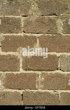 Une texture de vieux mur fait de blocs de béton Banque D'Images
