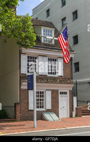 La maison de Betsy Ross, Philadelphia, Pennsylvania USA Banque D'Images
