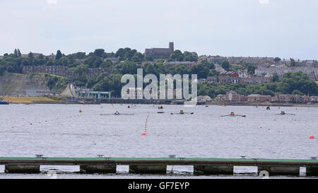 2016 Accueil d'Aviron International de Cardiff Bay - Battle of the Blades Banque D'Images