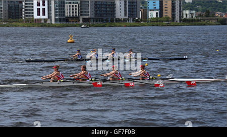 2016 Accueil d'Aviron International de Cardiff Bay - Battle of the Blades Banque D'Images