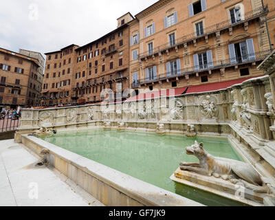 Fonte Gaia en piazza del Campo - Sienne, Italie Banque D'Images