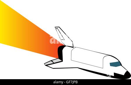 Navette spatiale. Illustration vecteur EPS 10. Illustration de Vecteur