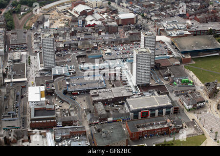 Vue aérienne du centre-ville de Sunderland, Tyne & Wear, UK Banque D'Images