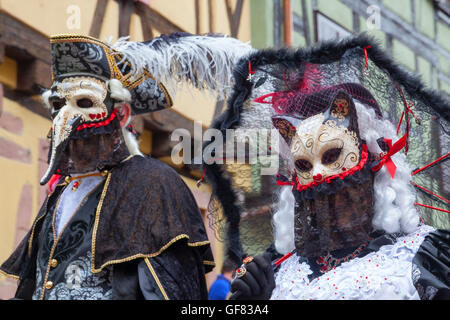 Défilé de Venise à Riquewihr village. Banque D'Images