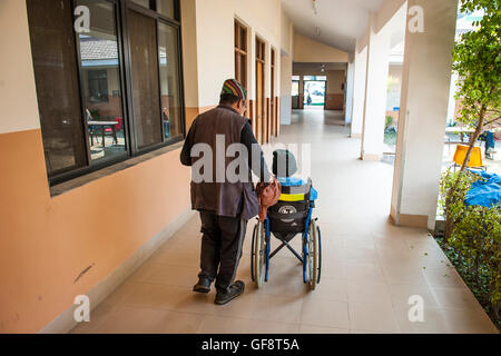 Le Népal, Sangha, Spinal Injury Rehabilitation Center Banque D'Images