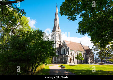 Copenhague, Danemark - 20 juillet 2015, le trimestre Longeline : l'église St.Alban Banque D'Images