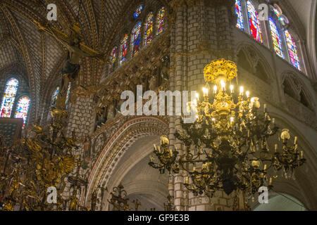 Intérieur de la cathédrale de Saint Marie Primat de Tolède, Espagne Banque D'Images