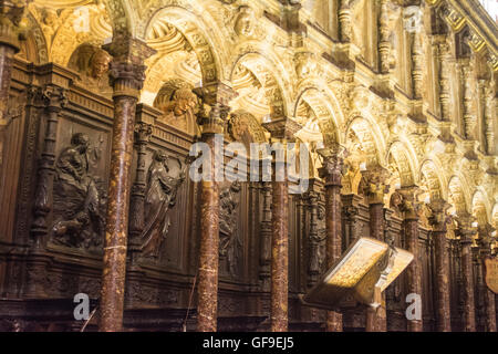 Intérieur de la cathédrale de Saint Marie Primat de Tolède, Espagne Banque D'Images