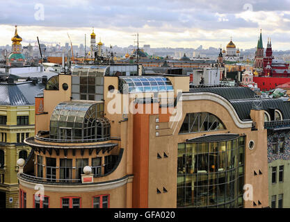 Moscou, Russie - Décembre 16 : Vue de dessus du centre historique de la ville de Moscou le 16 décembre 2015. Moscou est la capitale et l Banque D'Images