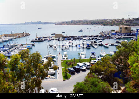 Vue sur la marina de Cabo Roig, Costa Blanca, Espagne Banque D'Images