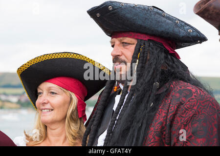 Swanage, Dorset, UK. 30 juillet, 2016. Le tout premier festival pirate pirate de Purbeck, Festival, a lieu à Swanage en juillet. Credit : Carolyn Jenkins/Alamy Live News Banque D'Images