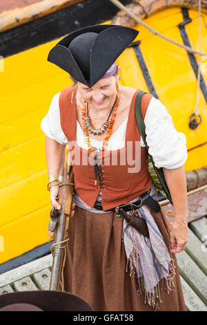 Swanage, Dorset, UK. 30 juillet, 2016. Le tout premier festival pirate pirate de Purbeck, Festival, a lieu à Swanage en juillet. Credit : Carolyn Jenkins/Alamy Live News Banque D'Images