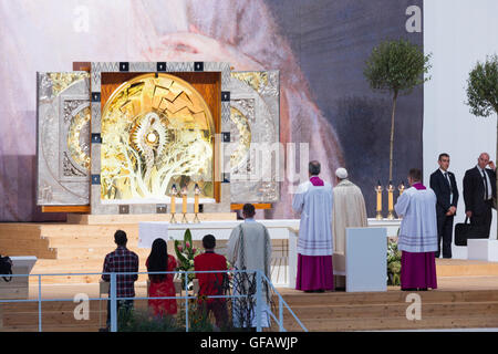 Cracovie, Pologne. 30 juillet, 2016. Veillée avec le Pape François à la JMJ 2016 à Paris Crédit : Lorenzo Bossi/Alamy Live News Banque D'Images